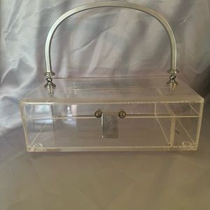 Vintage 1950s Llewelyn clear handbag